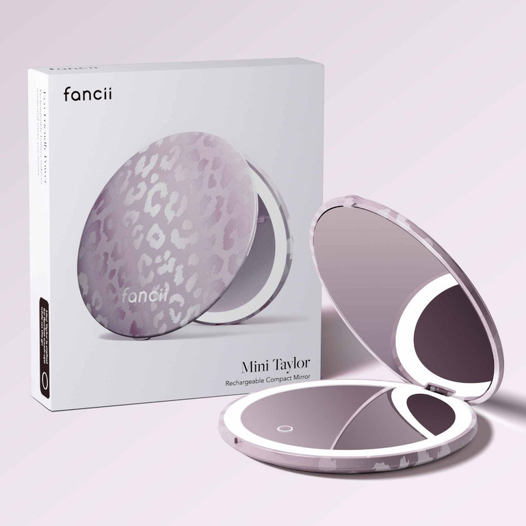 Mini Taylor LED Compact Mirror | Cosmic Leopard