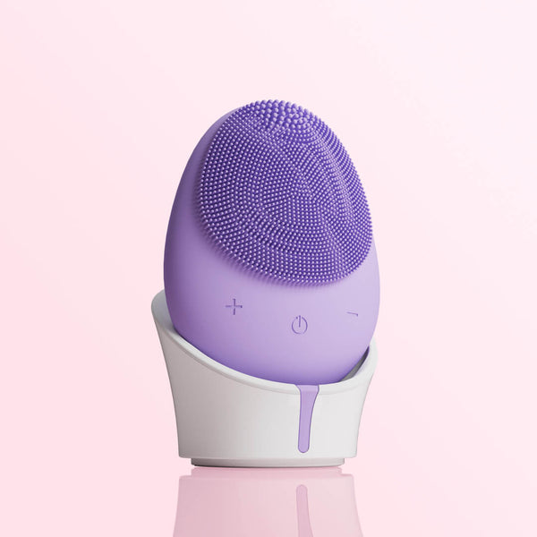 Fancii Isla sonic facial scrubber for women in hand Lavish Lavender