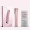 Leah Replacement Blade Package by Fancii & Co. in Pink placed beside the Leah Dermaplaner