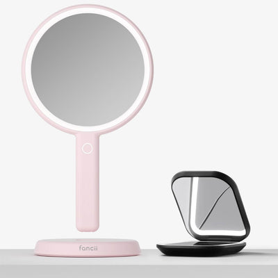 On-The_Glow Duo Cami Vanity with Lights + Mica Powerbank Compact_variant Strawberry Cream Black Sesame
