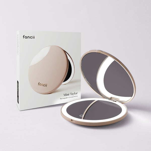 Miror Mini MINI TAYLOR LED Lighted Compact Mirror for Flawless Makeup | Fancii ...