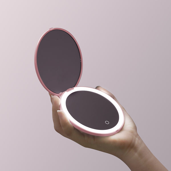 Miror Mini MINI TAYLOR LED Lighted Compact Mirror for Flawless Makeup | Fancii ...