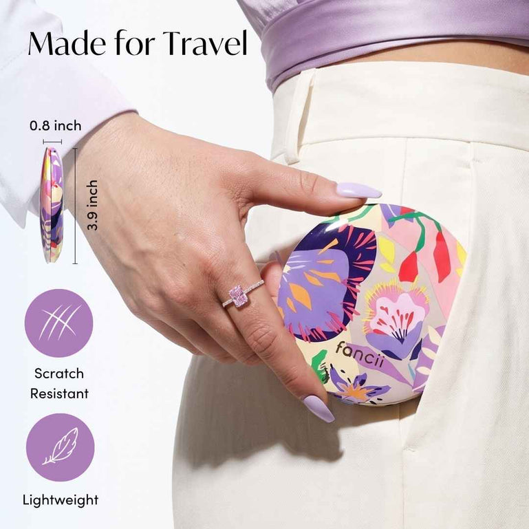 Mini Taylor Lighted Compact Mirror By Fancii & Co. in Brandi Raines Bloom is Made for Travel