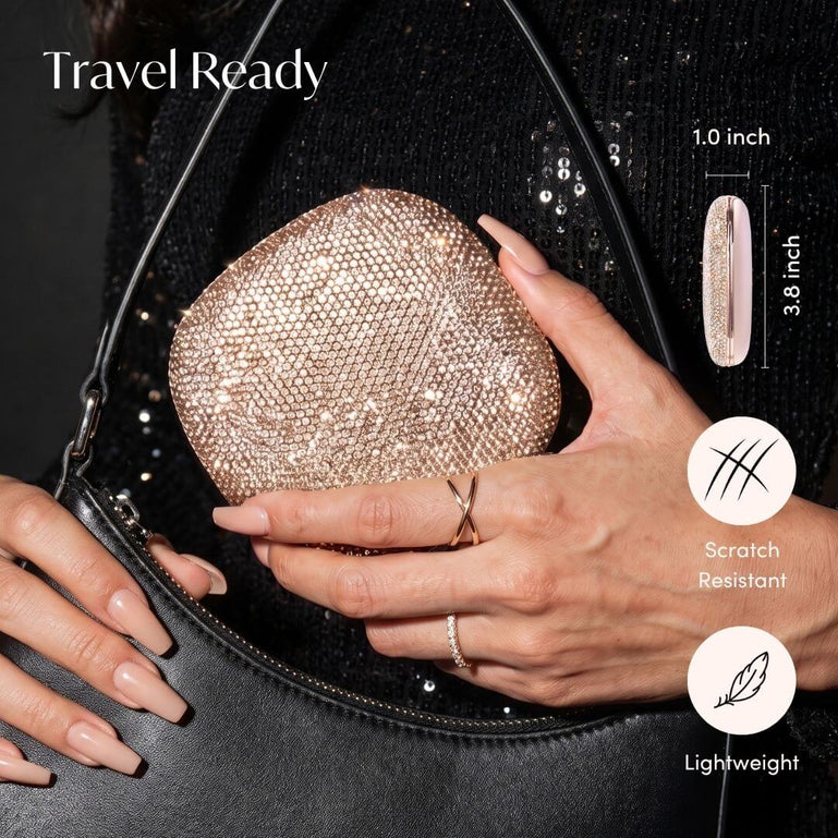 Fancii Mila 2 Luxe Champagne led lighted compact makeup mirror travel ready