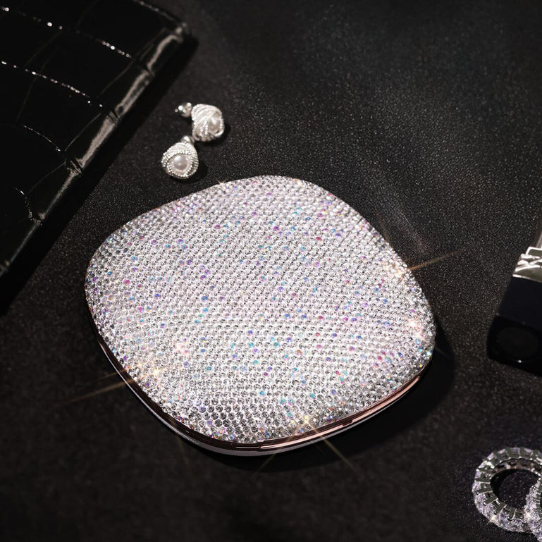 Fancii Mila 2 Luxe lighted compact mirror with diamond cut crystals, 10x