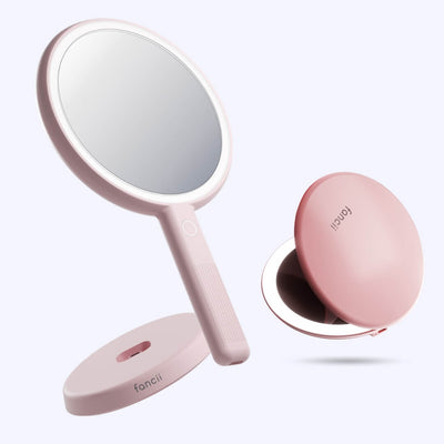 Cami mirror hand held and Taylor compact mirror by Fancii and Co_  Sugar Plum Strawberry Cream