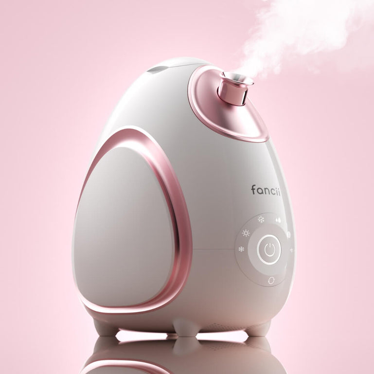 Fancii Rivo nano ionic facial steamer for at home facials with aromatherapy essential oils in Pink