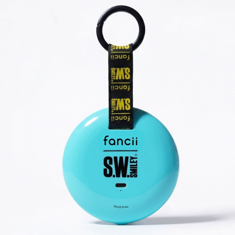 S.W.Smiley X Fancii & Co.  Lighted Charm Mirror with 1x and 10x magnification in Aqua