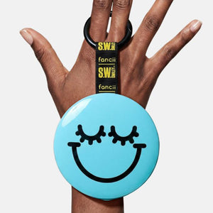 S.W.Smiley X Fancii & Co.  Lighted Charm Mirror with 1x and 10x magnification in Yellow 
