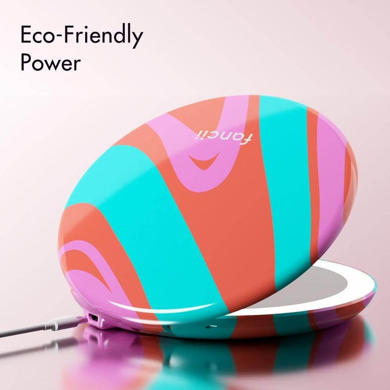 Taylor Lighted Compact by Fancii & Co. Eco Friendly Power in Weekender Groovy Vibes