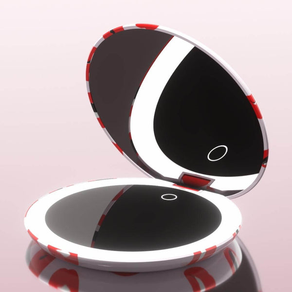Taylor Lighted Compact with 10x Magnification  by Fancii & Co. HOT LIPS
