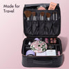 Traveling Twosome Bundle By Fancii & Co. Madison Makeup Bag and Taylor Lighted Compact in Weekender Blush Blooms made for travel
