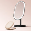 Fancii Vera LED Lighted Vanity and Compact Makeup Mirror Black Champagne Cream