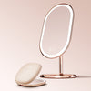 Fancii Vera LED Lighted Vanity and Compact Makeup Mirror Rose Gold Champagne Cream