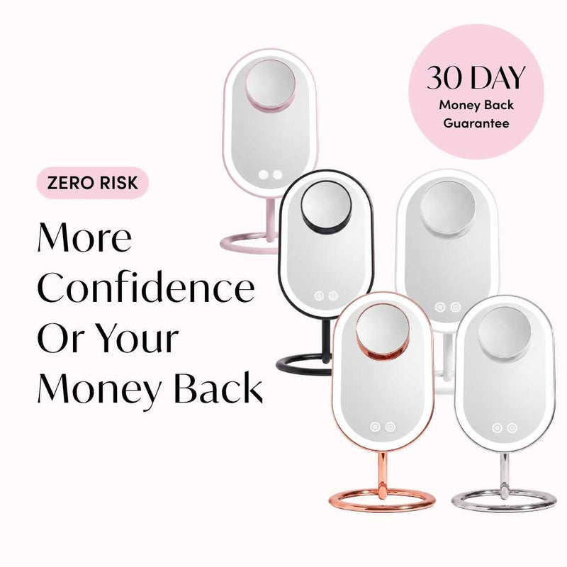 Taylor Lighted Compact and Abigail with Tara Travel Mirror by Fancii & Co. Zero Risk 30 Day Money Back Guarantee