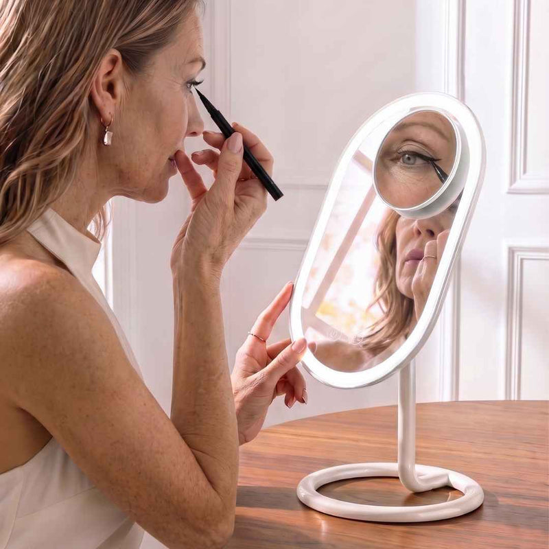 Taylor Lighted Compact Mirror by Fancii & Co. Made For Travel