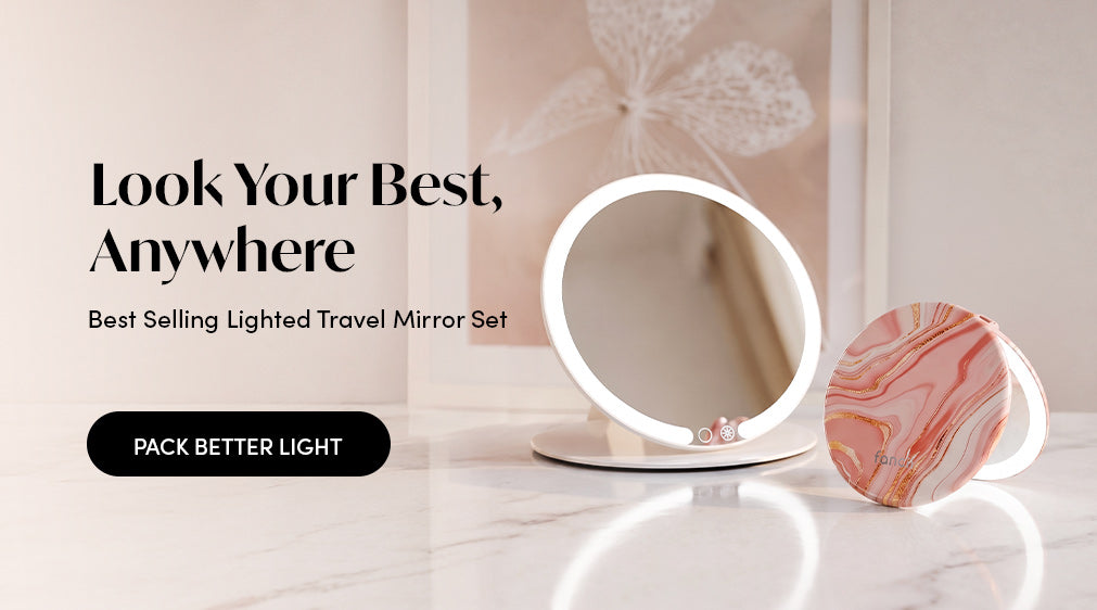 Travel Light Set featuring the Abigal Vanity, Tara 10x and the Taylor Compact- just released and ready for adventure.