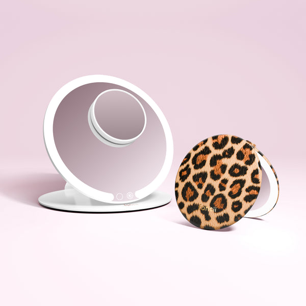 Abigail White / 10x Magnifying Mirror CHEETACH CHIC