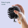 Charlotte Scalp Massaging Brush with easy to grip cover in Black