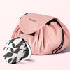 Taylor Lighted Compact and Demi Drawstring Bag by Fancii & Co. in Mello Monochrome Pink