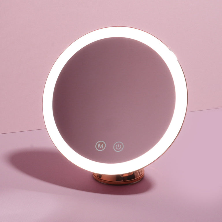 Fancii Lana 10x magnifying mirror with lights in Rose Gold