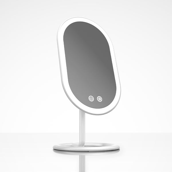 Fancii Vera lighted led vanity makeup mirror with stand White