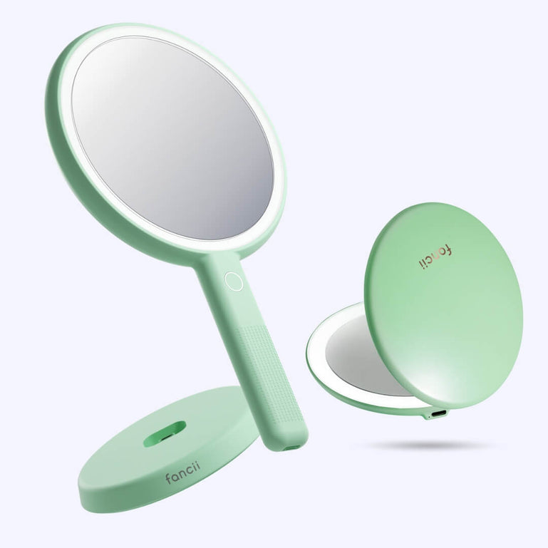 Cami mirror hand held and Taylor compact mirror by Fancii and Co_  Mint Green Pistachio 