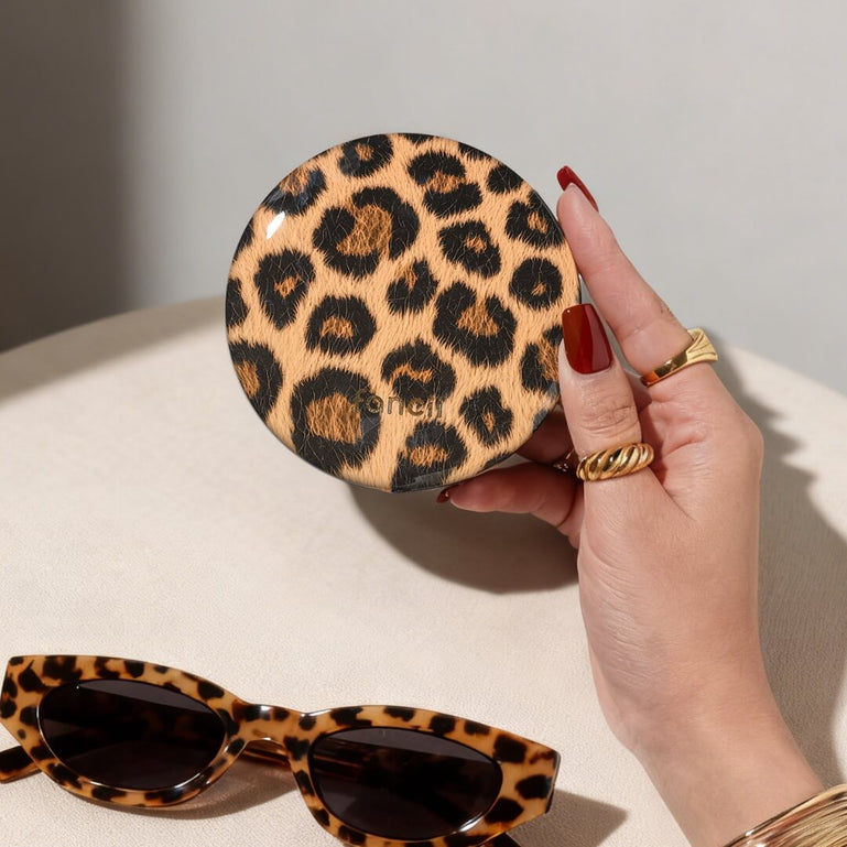 Mini Taylor LED Compact Mirror | Cheetah Chic