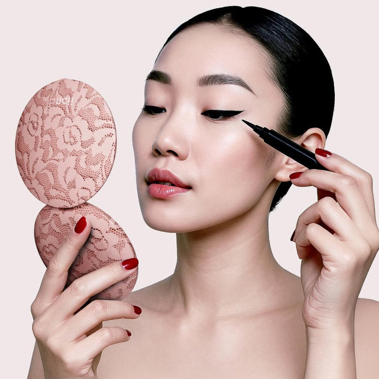 Taylor Compact Mirror by Fancii and Co with rechargeable power MOCHA LACE