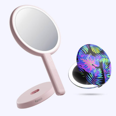 Cami mirror hand held and Taylor compact mirror by Fancii and Co_  Neon Oasis Strawberry Cream