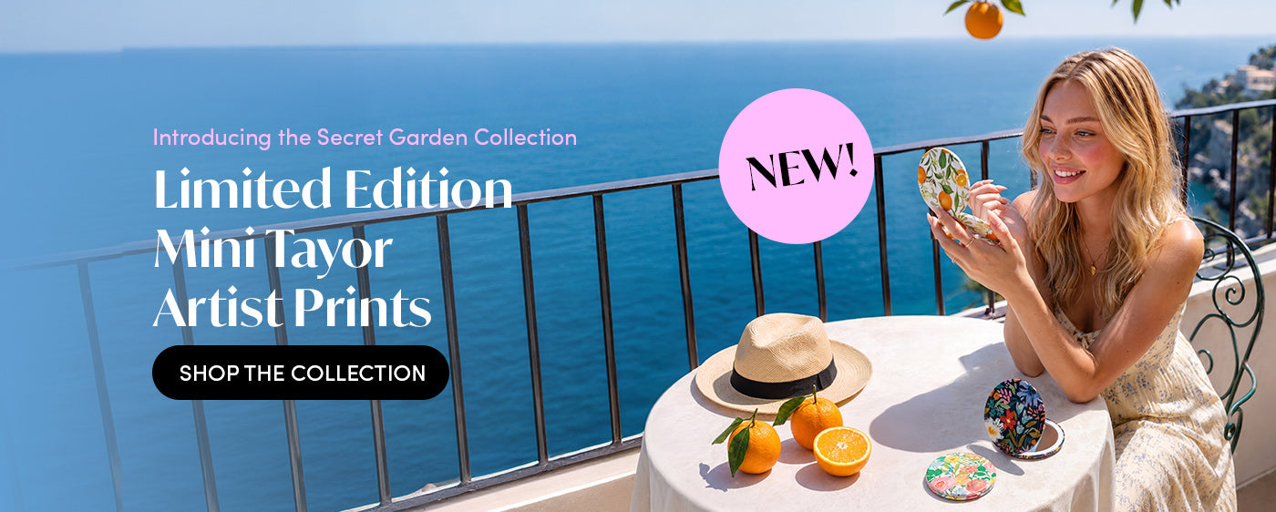 Secret Garden Collection- 3 Limited Edition Artist Prints on Best Selling Mini Taylor Compact