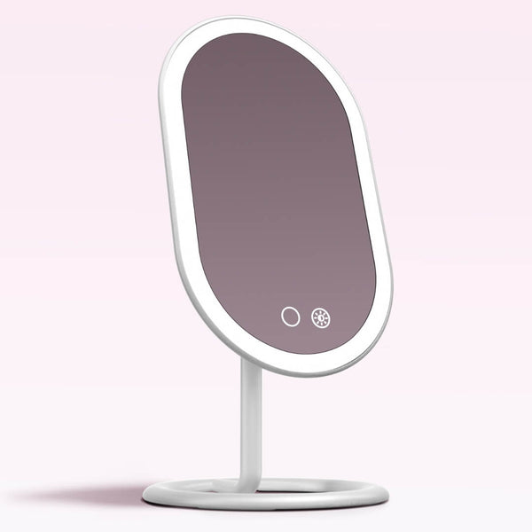 Fancii Vera lighted led vanity makeup mirror with stand White