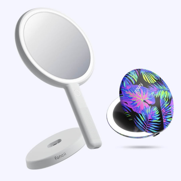 Cami mirror hand held and Taylor compact mirror by Fancii and Co_  Neon Oasis Marshmallow