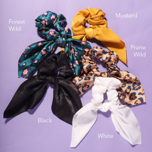 Fancii Elle satin headband hair tie scrunchies All