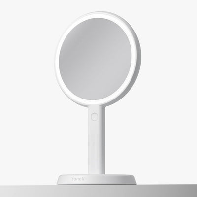 Cami led illuminated hand held make up mirror tabletop by Fancii and Co Marshmallow