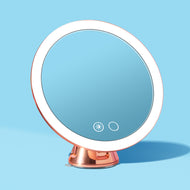 Silver Mini Lighted Makeup Mirror, 14.5” x 12”