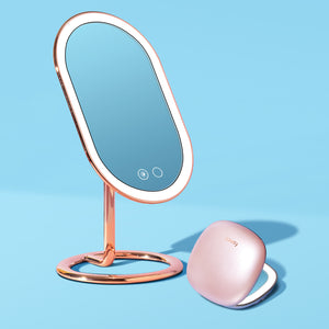 Tru-Glow Duo Vera Vanity with Lights + Mila Lighted Compact_variant Rose Gold Pink