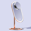 Fancii Vera LED Lighted Vanity Makeup Mirror & Lara 10X Magnifying Mirror in Rose Gold White