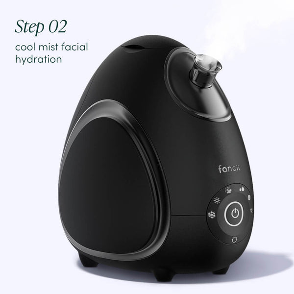 Glow Getter Step 2: Rivo Cool Steam Facial Steamer in Black