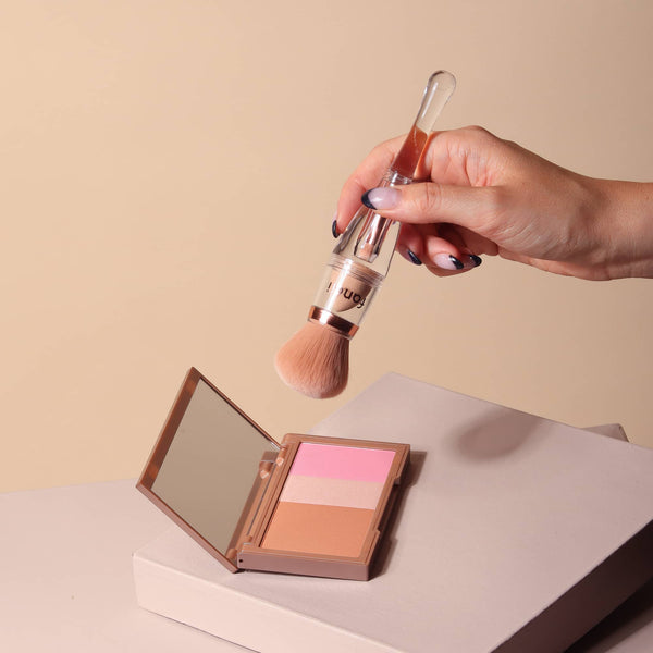 Kaya Travel Makeup Brush 3-in-1