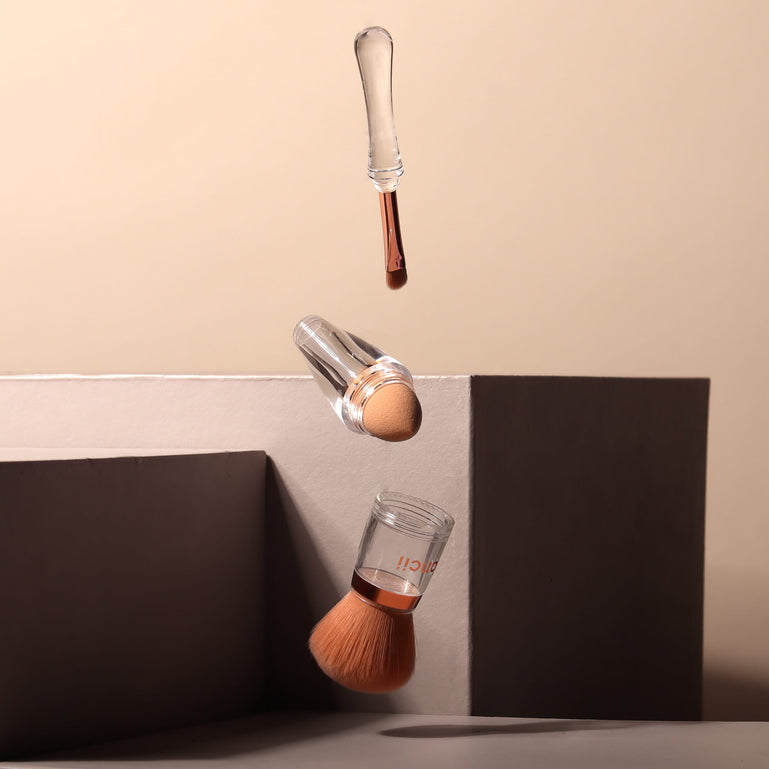 Kaya Travel Makeup Brush 3-in-1