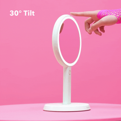 Cami handheld mirror tilts 30 degrees by Fancii and Co All