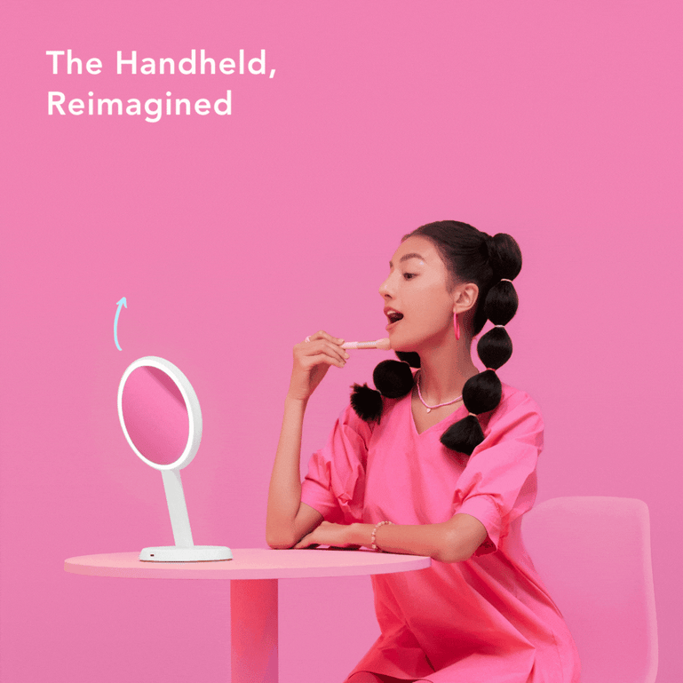 Cami mirror hand held and Taylor compact mirror by Fancii and Co_the handheld reimagined All