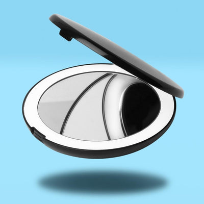 Lumi compact with 1X/10X magnifying mirrors by Fancii and Co Midnight Black