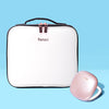 Madison makeup case for travel and Mila lighted compact mirror by Fancii and Co in Weekender Pink