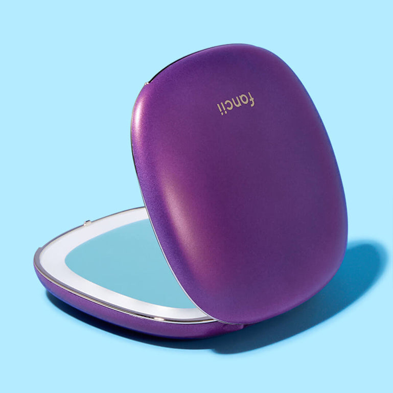 Mila compact mirror with LED lights by Fancii and Co_ Berry Crush
