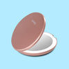 Mini Lumi lighted compact mirror with 1x/10x magnifying by Fancii and Co_Rose Gold