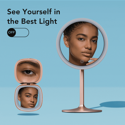 Nala + Mila lighted makeup mirrors for travel by Fancii and Co_ See yourself in the best light All