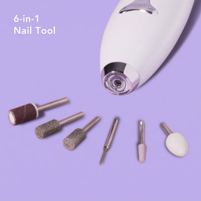 Toe-tally nailed it bundle with cali callus remover and lola mani-pedi tool by Fancii and Co 6in-1 nail tooll