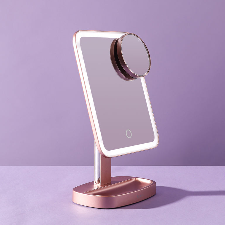 Aura LED vanity mirror in rose gold finish Rose Gold
